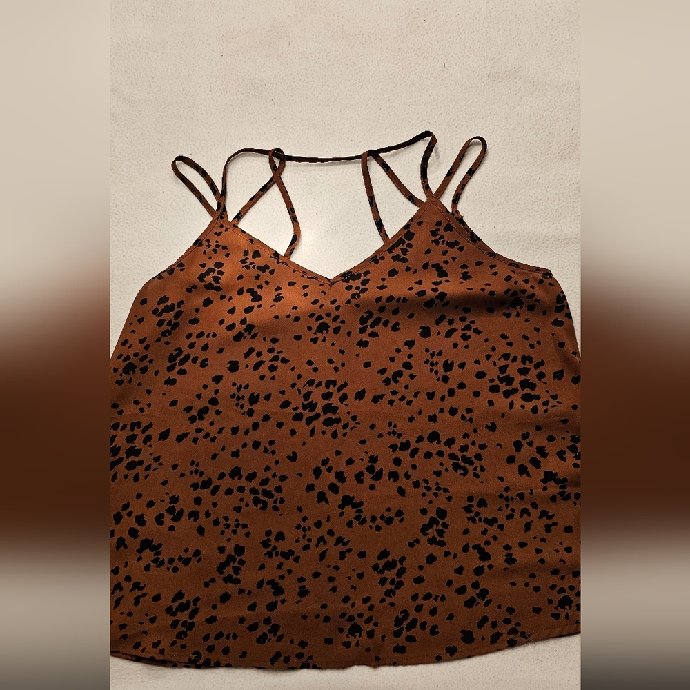 Leopard Print Brown Cami Top